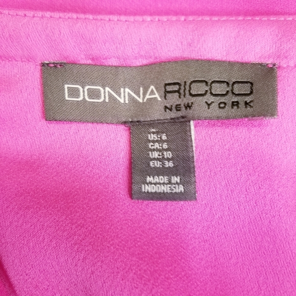 Donna Ricco v-neck shift mini dress size 6 - Picture 7 of 9